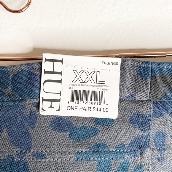 Hue Leggings Mod Floral Stretch Denim Plus Size - Picture 6 of 9